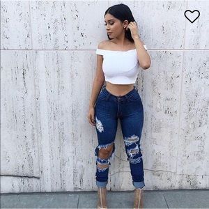 Fashion Nova beach bum jeans size 1